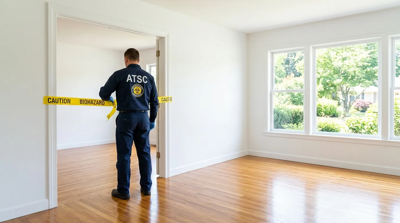 Certified biohazard cleanup crew performing Crime Scene Cleanup in Palermo